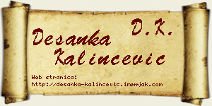 Desanka Kalinčević vizit kartica